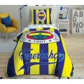 Taç Lisanslı Bfr Nevresim Takımı Fenerbahçe Çubuklu Tek Kişilik